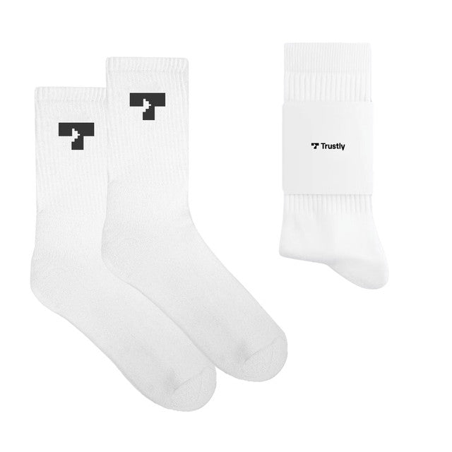 White terry socks